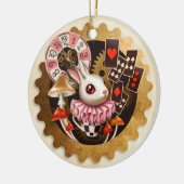 Häschen-Zeit-Verzierung Keramikornament (Links)