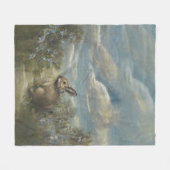 Häschenstraße Fleecedecke (Vorderseite (Horizontal))