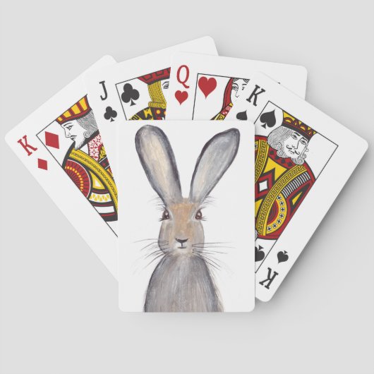 Hase Aquarell Spielkarten (Rückseite)