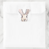Hase Aquarellkaninchen niedliches Baby Dusche Kind Quadratischer Aufkleber (Tasche)