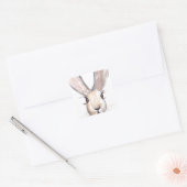 Hase Aquarellkaninchen niedliches Baby Dusche Kind Quadratischer Aufkleber (Umschlag)