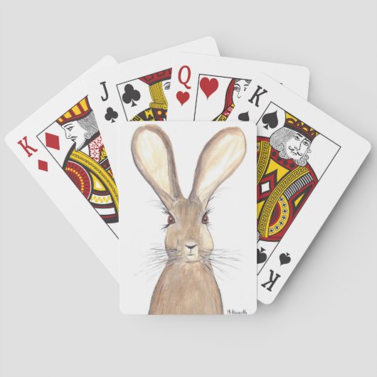 Hase Aquarellmalerei Spielkarten (Rückseite)
