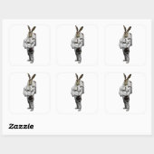 Hase Astronaut Aufkleber (Blatt)