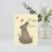 Hase auf der Wiese Postkarte (Stehend Vorderseite)