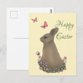 Hase auf der Wiese Postkarte (Vorne/Hinten)