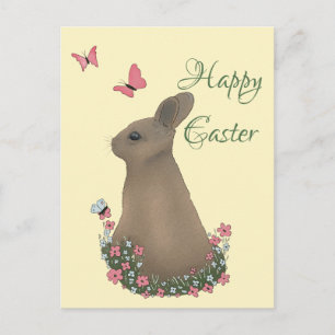Hase auf der Wiese Postkarte