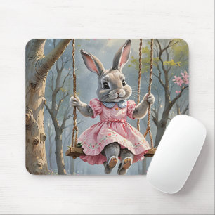 Hase auf Schwung Mousepad
