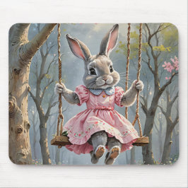 Hase auf Schwung Mousepad