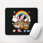 Hase Forelle Fisch Ostern Jagd Eier Bysket Farbgeb Mousepad (Mit Mouse)