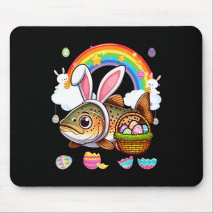 Hase Forelle Fisch Ostern Jagd Eier Bysket Farbgeb Mousepad