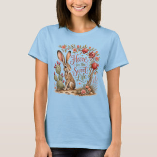 Hase für das süße Leben, Jackrabbit-Kaktus-T-Shirt T-Shirt