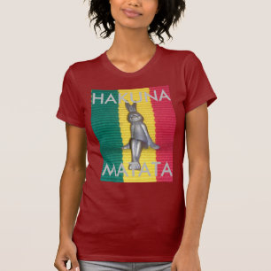 Hase Hakuna Matata Lebendige Rasta-Farben Abstra T-Shirt