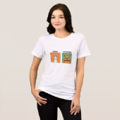 Hase heute, Schläger morgen Tri-Blend Shirt (Vorderseite voll)