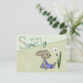 Hase im Frühling Postkarte (Stehend Vorderseite)