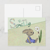 Hase im Frühling Postkarte (Vorne/Hinten)