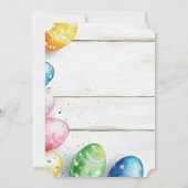 Hase im Korb mit Eiern Ostern Brunch Einladung (Rückseite)