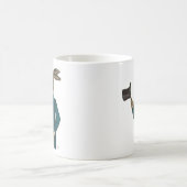 Hase in Türkis, Coat 2 Kaffeetasse (Mittel)