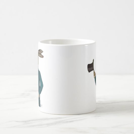 Hase in Türkis, Coat 2 Kaffeetasse (Mittel)
