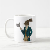 Hase in Türkis, Coat 2 Kaffeetasse (Links)