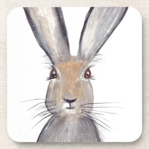 Hase Kaninchen Aquarell süßes Tier Wildnis Untersetzer