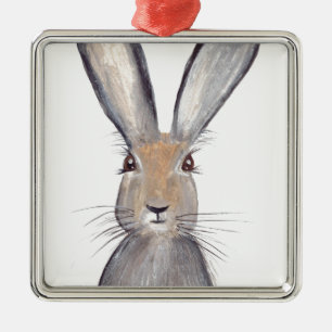 Hase Kaninchen Aquarell Tier Wald vintage Ornament Aus Metall