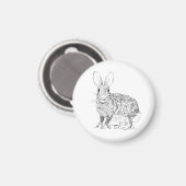 Hase / Kaninchen Magnet (Vorderseite/Rückseite)