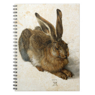 Hase, Kaninchen von Durer Vintage-Naturkunst, 1502 Notizblock