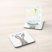 Hase Kaninchen Wasserfarbe Wildtiere Niedlich Getränkeuntersetzer (Rechte Seite)