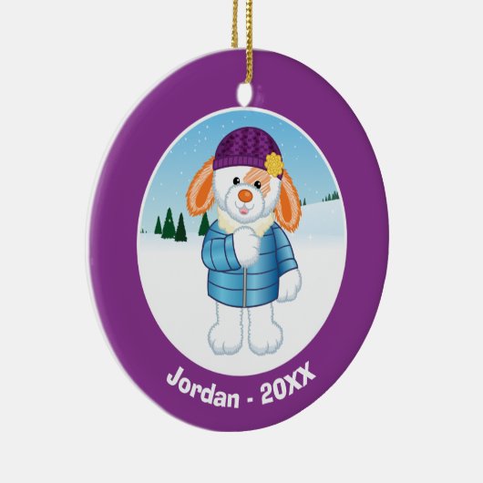 Hase Keramik Ornament (Rechts)