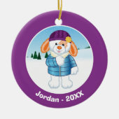 Hase Keramik Ornament (Vorne)