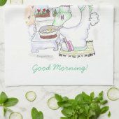 Hase-Koch, der Eituch brät Küchentuch (Gefaltet)