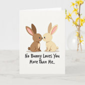 Hase Liebesbotschaft Karte (Gelbe Blume)