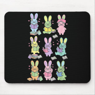 Hase liest Bücher Ostertag Bibliothekar Lehrerin Mousepad
