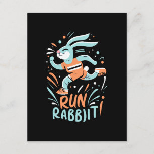 Hase Marathonläufer Bunny süß laufen Begleitkarte