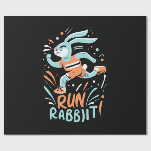Hase Marathonläufer Häschen süß Geschenkpapier