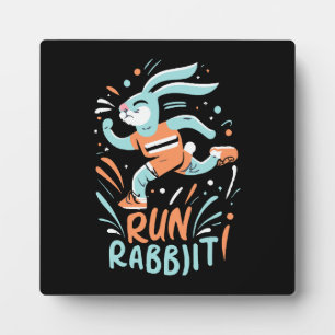 Hase Marathonläufer Häschen süß laufen Fotoplatte