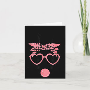 Hase mit Bandana-Herzbrille Kaugummi Ostern Karte