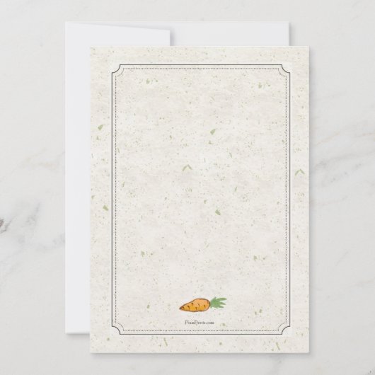 Hase mit Blue Bow Einladung (Rückseite)