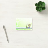 Hase mit Blume, personalisiert Post-it Klebezettel (Büro)