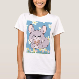 Hase mit Blume T-Shirt