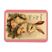 Hase mit Blumen flexibler Magnet (Horizontal)