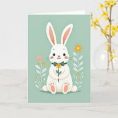 Hase mit Blumenfreund-Karte Karte (Gelbe Blume)