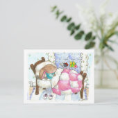 Hase mit Bugs Postkarte (Stehend Vorderseite)