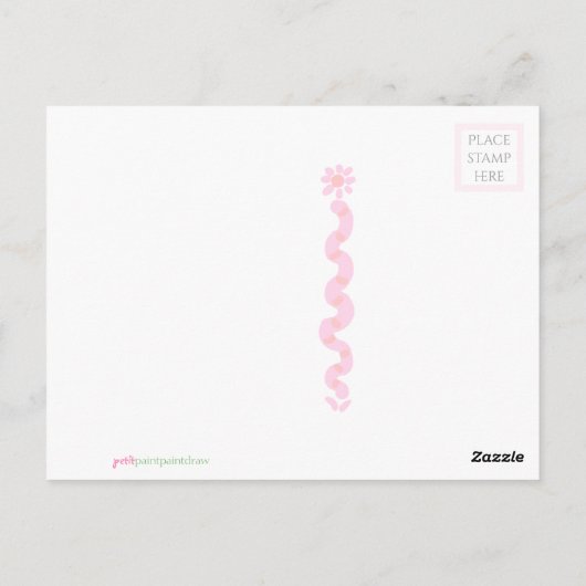 Hase mit Bugs Postkarte (Rückseite)