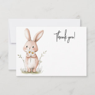 Hase mit Daisy Baby Dusche Danke Karte