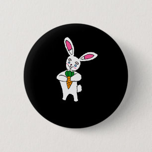 Hase mit Karottenknopf Button