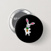 Hase mit Karottenknopf  Button (Vorne & Hinten)