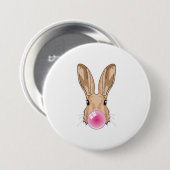 Hase mit Kaugummi Button (Vorne & Hinten)