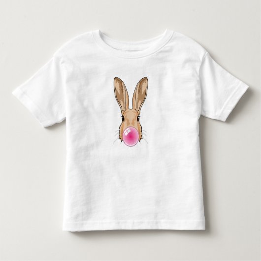 Hase mit Kaugummi Kleinkind T-shirt (Vorderseite)