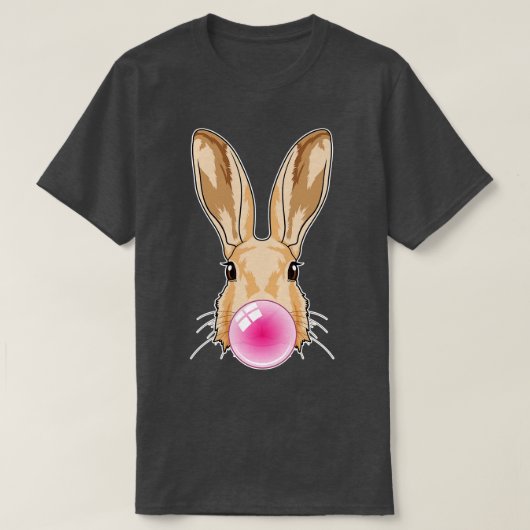 Hase mit Kaugummi T-Shirt (Design vorne)